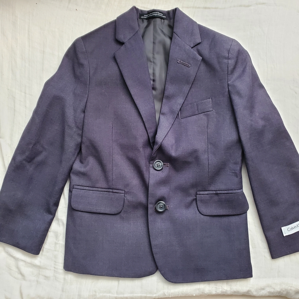 Calvin Klein Boy's Dark Grey Blazer Handsome Suit Jacket Size 5